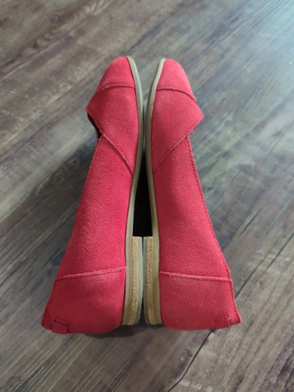 TOMS Julie Suede Flats | Red | Size 5